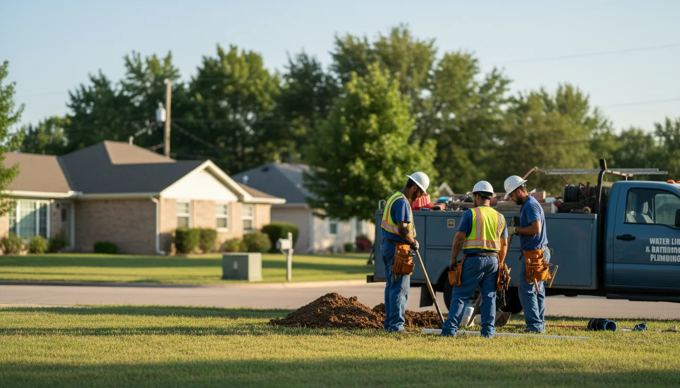 Residential water line and bathroom plumbing service in Jamestown, MO